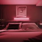Luciole Uzaktan Kumandalı LED Lambader Yatak ve Tv - 4 Animasyon 16 Renk Rgb Çok Renkli - 1 m - Kırmızı