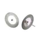 LUCKDANO 10X Mini Elmas Kesme Diskleri, Ahşap, Plastik, Metal, Değerli Taşlar, Yeşim, Metaller, Marangozluk Ve El Sanatları Için Karbon Çelik Döner Testere Bıçakları, 2 Mandrel, Gümüş,