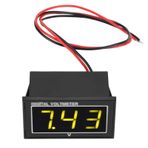 LUCKDANO Voltmetre, 0,56 LED Ekran Suya dayanıklı Yüksek Hassasiyetli DC Gerilim Metre Paneli, 3 Haneli Ekran, Çocuk Arabaları, Elektrikli Bisikletler, Motosikletler Için Küçük Boyut,