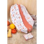 Luckka Dijital Baskılı 3'lü Müslin Örtü Seti - 75x75 cm - ZT5000 - Turuncu - 0 - 3 Yaş