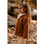 Luckka Heritage Puffy Astarlı Peluş Bebek Çocuk Ceket - Kopüşonlu Peluş Mont - ZTPUFCEKET 1-2 yaş KAHVERENGİ