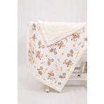 Luckka Puffy Koyun Tüylü Müslin Battaniye - 70x100 cm - ZTPUF00 Ayıcık