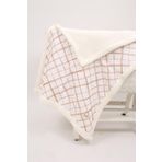 Luckka Puffy Koyun Tüylü Müslin Battaniye - 70x100 cm - ZTPUF00 Çizgili