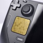 Luck&Link Touchpad Protector Steam Deck, koruyucu cilt dokusu çıkartması, buhar güvertesi dokunmatik izleme pedleri için, son teknoloji dokulu sap (petekli altın, trackpads)