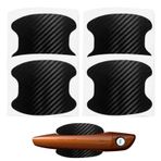 Luckxing Karbon fiber kapı kolu kaplamaları, kapı kolu kaplaması, koruyucu folyo, 4 adet, karbon fiber, çizilmez, kapı kolu boyası koruması, SUV araçlar için kapı kenarı boyası koruması