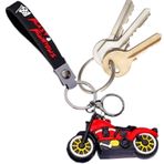 Luckxing Motosiklet dekorasyon anahtarlık, erkekler için motosiklet kolye ucu, charm, yaratıcı çanta askısı, motosiklet anahtarlık, havalı, yeni tarz, Kırmızı, Siehe Beschreibung