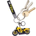 Luckxing Motosiklet dekorasyon anahtarlık, erkekler için motosiklet kolye ucu, charm, yaratıcı çanta askısı, motosiklet anahtarlık, havalı, yeni tarz, Sarı, Siehe Beschreibung
