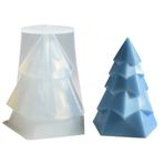 Luckxing Mum döküm kalıbı Noel ağacı mum döküm kalıbı Noel çam şekilli silikon kalıp döküm kalıpları silikon mum kalıbı mum üretimi için, el yapımı sabun, el işi dekorasyon