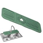 Luckxing Silikon lavabo musluk paspası, lavabo gider paspası - su sıçramasına karşı korumalı, kaymaz su toplama matı, musluk tahliye altlığı, lavabo musluğu matı,