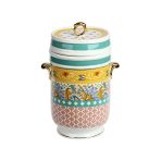 Lucky Art Eliana Bone China Desenli Porselen Kulplu Kavanoz 22Cm Lyhd 599