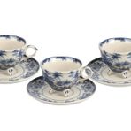 Lucky Art Florantıne 6Lı Ayaklı Çay Fincanı Set Mavi
