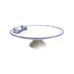 Lucky Art Lyla 108 Mavi Kelebekli Oval Sunum Tabağı