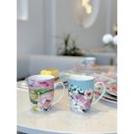 Lucky Art Peony Bone 2li Kupa Seti 350CC Lyba 064 - Beyaz - Açık Pembe