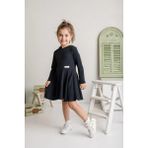 Lucky Baby Kids Kız Çocuk Kapşonlu Yumoş Elbise - Siyah - 3 - 4 Yaş