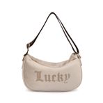 Lucky Bees Krem Desenli Kadın El ve Omuz Çantası