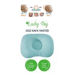 Lucky Day Kafa Yastığı Mavi Bebek Air Düz Kafa Yastığı, Kafa Yastık, Bebek Yastığı, Organik Pamuk Kumaş