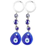 Lucky Eye Keychain, Mavi Türk Muska Kolye Boncukları Keying Mücevherleri, 2 Adet Zanaat, Dekoratif Muska, Göz anahtarı, Türk Muska Anahtarlama