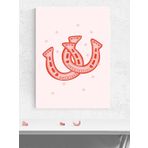 Lucky Hearts, Şanslı Kalpler At Nalı Aşk Pop Sanat Poster - Afiş - Dekoratif Duvar Poster