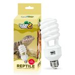 LUCKY HERP UVB Lamba Terrarium 23 W, Sürüngen Lambası UVA UVB 150, Kompakt E27 Lamba UVB 10.0, Kaplumbağalar, Tavuklar, Köpekler, Sakallı Ejder ve Diğer Amfibiler ve Sürüngenler için uygundur