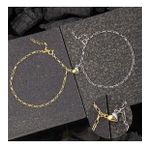 Lucky Life 925 Ayar Gümüş Rodyum Gold Çift Kalpli Aşk Bileklik
