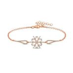 Lucky Life 925 Ayar Gümüş Rose Baget Taşlı Kar Tanesi Bileklik