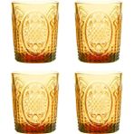 LuckyArt Velora Lucky Art 4lu Cam Su Bardagı Seti Amber - 4 Adet - 340 ml