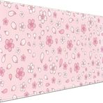 LuckyCow Sevimli Pembe Masa Matı Kiraz Çiçeği Büyük Mouse Pad XXL 90 cm x 45 cm, Pastel Anime Estetik Masa Altlığı Klavye Matı Büyük Oyun Masası, Genişletilmiş Mousepad Masa Aksesuarları Kadınlar Ofis Dekoru