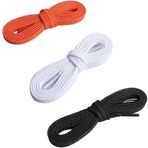 LuckySw Kalın Yağ Ayakkabı Bağı (3 Çift Spor Ayakkabı, Bot ve converse ayakkabı bağcığı değiştirmeleri için, Siyah/Beyaz/Gri, 47"(120cm)