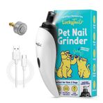 LuckyTail - Köpek Tırnak Öğütücü - Küçük ve Büyük Köpekler - Sessiz Çalışma (30 - 50 dB) - Güçlü 2 Hızlı Motor (8.000 ve 10.000 RPM) - LED Işık - Şarj Edilebilir - Evcil Hayvan Bakım Seti - Köpek