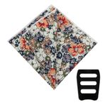 Luckyvestir Çiçek cep kareler erkekler için takım elbise pamuk mendil cep kare tutucu ile ceket düğün parti damat, Pembe, beyaz, koyu lacivert, 9.84 X 9.84"