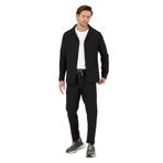 Lucos Erkek Siyah Likralı Esneyen Kumaş 2'li Overshirt Ceket+Jogger Lastikli Pantolon Siyah 54