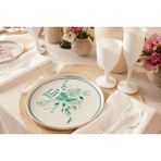 Lucra Charm Collection Düz Servis Tabağı Set 25CM - Mavi - Yeşil - 2 Adet