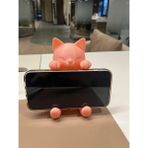 Lucylund Sevimli Kedi Telefon ve Bilgisayar Tutucu Telefon Standı Masaüstü Aksesuar - Pembe