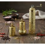 LUDIA Zamak Metal Altın Renk 3 lü Set Karabiber,Kahve,Çörek Otu El Değirmeni Öğütücü Grinder S2