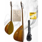 Ludorf Kısa Sap Saz Üst Seviye ÇALIŞMA KİTABI + KILIF + TEL + TEZENE - HEDİYEE Kaliteli Bağlama - Kahverengi