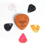Luejnbogty Musspor MX0379D Organizatör Saklama Kutusu ile 5 adet Maun Gitar Seçtikleri Klasik Üçgen Gitar Seçtikleri 0.71mm Renk Rastgele Seçtikleri Bas Elektrik Akustik Klasik Gitar Ukulele için Gi)