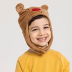 Luess Wellsoft Nakışlı Erkek Bere Bebek - Kahverengi