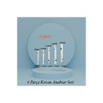 Lufern 6 Parça Kovan Tipi Lokma Anahtarı Buji Boru Seti Civata Çinko Kaplı Lavabo Montaj 8-17 mm Arası