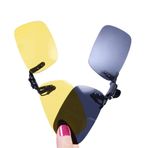 LUFF 2'li Paket Güneş Gözlüğü Klipsli HD Gündüz+Gece Görüş Polarize Güneş Gözlüğü, Gece Görüş Gözlüğü Parlama Önleyici Erkekler/Wemen için Gece Sürüş Güvenliğine Uygun (Siyah+Sarı)