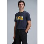 Lufian 111020192 June Antrasit Modern Grafik Erkek T-Shirt