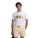 Lufian 111020192 June Beyaz Modern Grafik Erkek T-Shirt