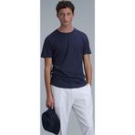 Lufian 111020203 Junya Açık Lacivert Basic Erkek T-Shirt