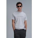 Lufian 111020221 Potter Taş Modern Grafik Erkek T-Shirt