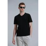 Lufian 111020224 Tuna V Yaka Modern Grafik T- Shirt Erkek Tişort