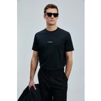 Lufian 111020235 Marcus Modern Grafik Tişort Erkek T-Shirt SİYAH