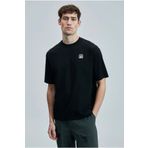 Lufian 111020251 Nımbus Modern Grafik Tişort Erkek T-Shirt - Siyah