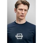 Lufian 111020310 Thınk Modern Grafik T- Shirt Tişört Erkek Tişort LACİVERT