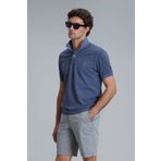 Lufian 111040163 Vernon Açık Lacivert Smart Polo Erkek T-shirt
