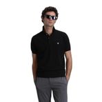 Lufian 111040164-100100 Laon Siyah Günlük Polo Yaka Erkek T-shirt