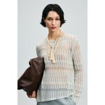 Lufian 121090043 Lace Kadın Örme T-Shirt Kadın Tişört KREM